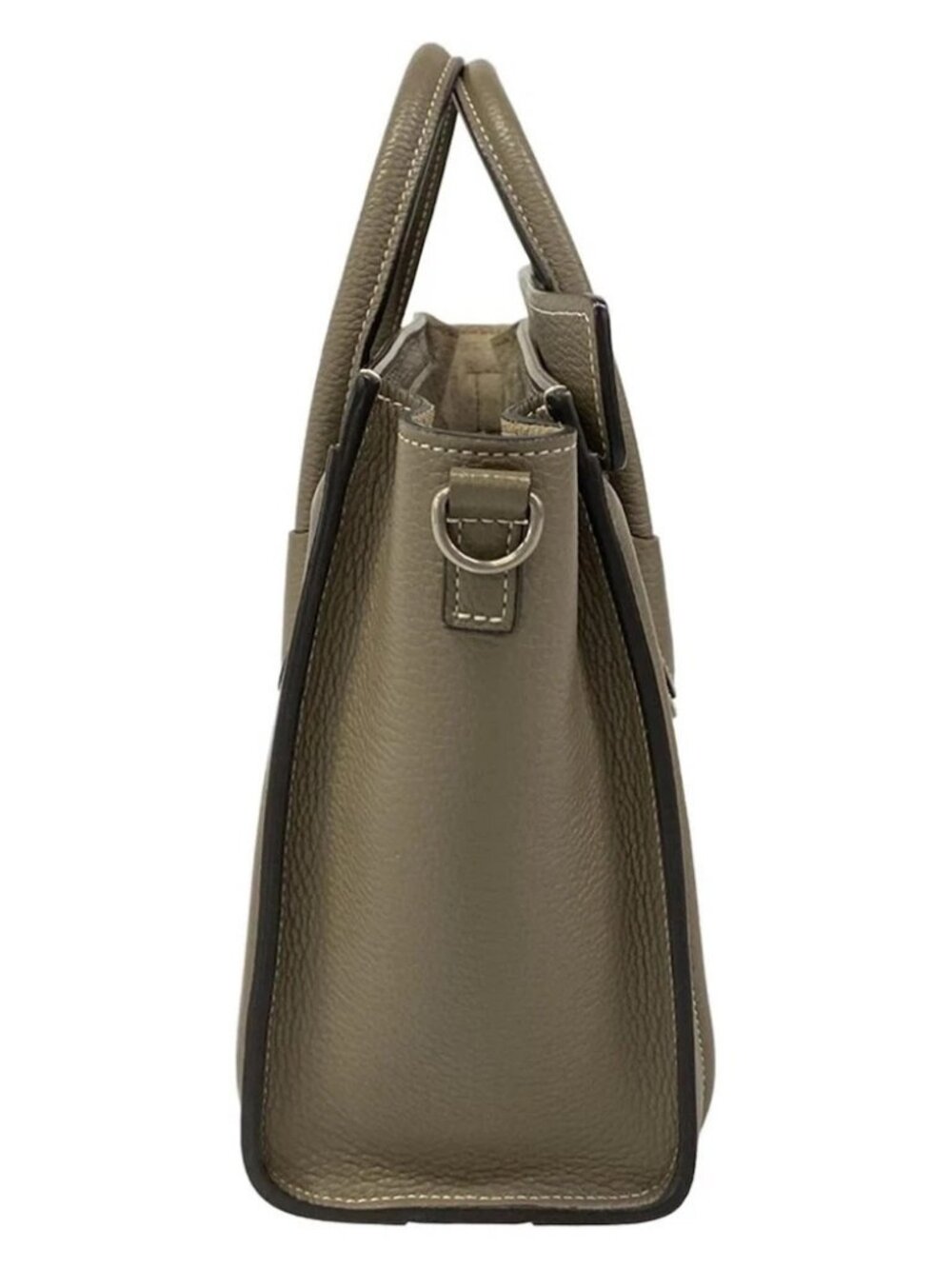 CELINE Luggage Nano Shopper Pickpocket (gray-beige) Drummed calfskin Handbag - Picture 4 of 15